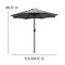 Merrick Lane Bali Patio Umbrella with Base - 9' Polyester Patio Umbrella - 30+ UV Protection - Waterproof Cement Base with 1.5" Diameter Aluminum Pole